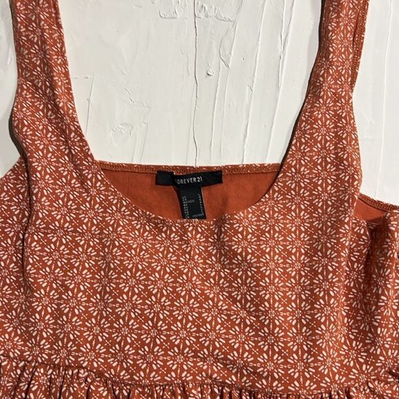 Forever21 Swoop Neck Tank Top, Burnt Orange Womens Size Small - Picture 2 of 3